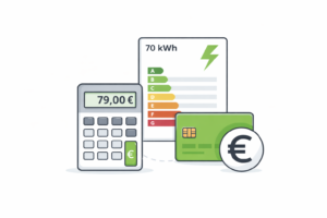 Voraussichtlicher Energiekennwert mit Preis- und Zahlungsübersicht für den Energieausweis