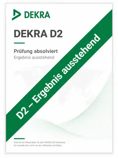 D2-Prüfung absolviert – Ergebnis ausstehend
